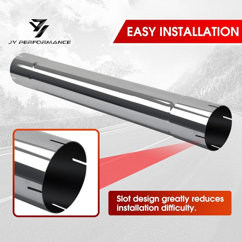 JY PERFORMANCE 5" Muffler Replacement Pipe, 5 Inch Stainless Steel Straight Exhaust Pipe 30" Length - Image 5